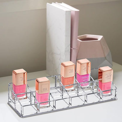 Amazing Abby - Glamour - 12-Slot Acrylic Nail Polish Organizer, Lipstick Holder - Image 2