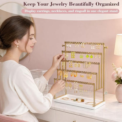 Large 5 Tier Earring Organizer and Holder, jewelry organizer stand, elegant - Image 5