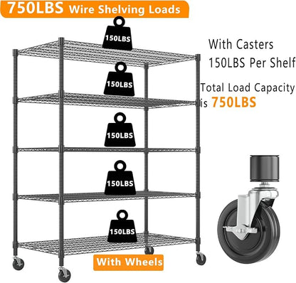 Himimi 5 Tier Wire Shelving - Image 6