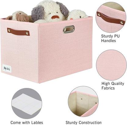 3-Pack Foldable Fabric Storage Bins - Image 3