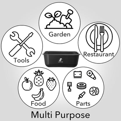 Jubilee 4-Pk Plastic Storage Bin, 11L Black Bus Utility Tub – Heavy Duty - Image 6