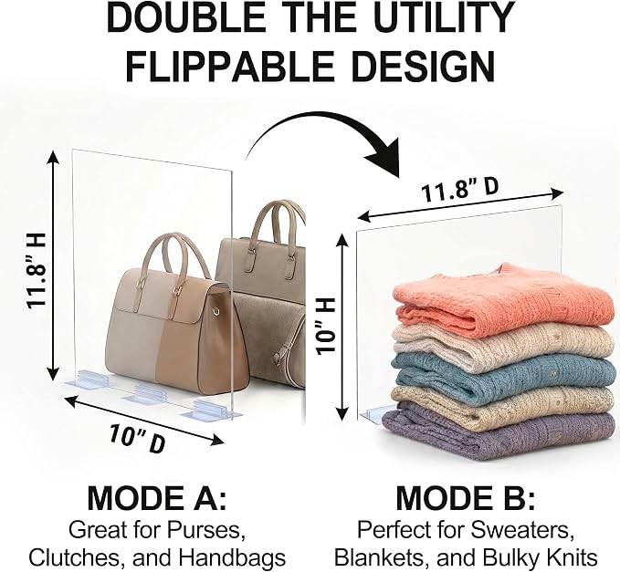 Acrylic Shelf Dividers for Closet Organization - Image 2