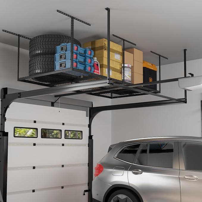 FLEXIMOUNTS 4x8 Overhead Garage Storage Rack, Adjustable Organization System - Image 7