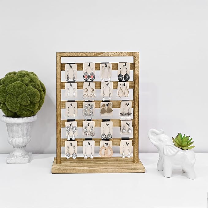 Ikee Design Free Assemble 2 Pcs Set Wooden Jewelry Display Rack - Image 8