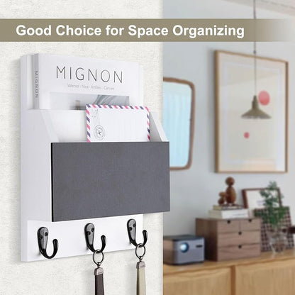Key and Mail Holder for Wall Mount, Entryway Mail Holder - Image 2
