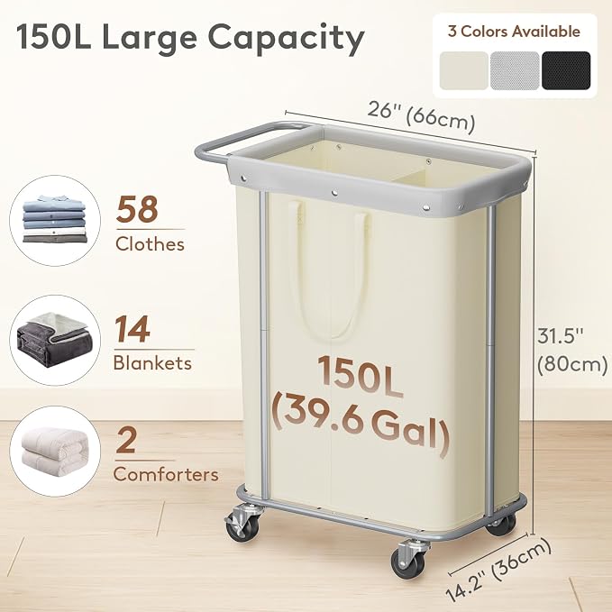 Lifewit 150L Large Laundry Basket - Image 2