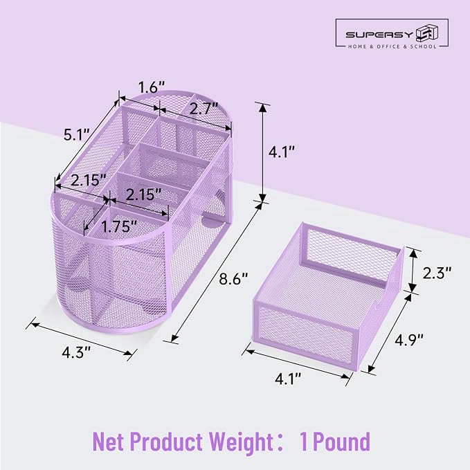 SUPEASY Mesh Desk Organizer, Desk Accessories & Workspace Organizers - Image 7
