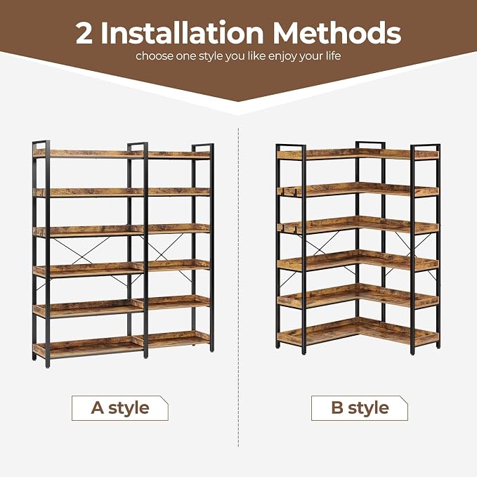 Rolanstar Bookshelf 6 Tier - Image 7
