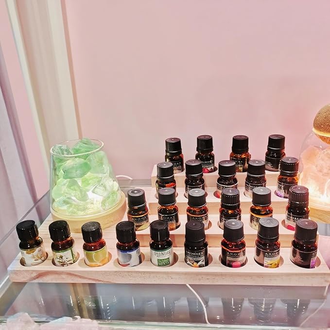 Wooden Essential Oil Rack 4 Tier Essential Oil Holder Shelves - Image 6
