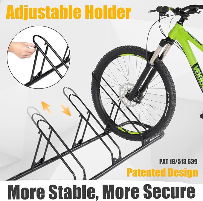 CyclingDeal Bicycle Floor Parking Rack Stand - Image 2