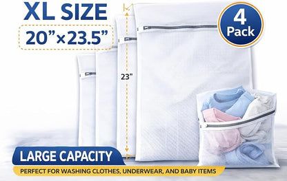 Non-Fluorescent Mesh Laundry Bags 20 x 23.5 in, Durable Mesh Bags - Image 2