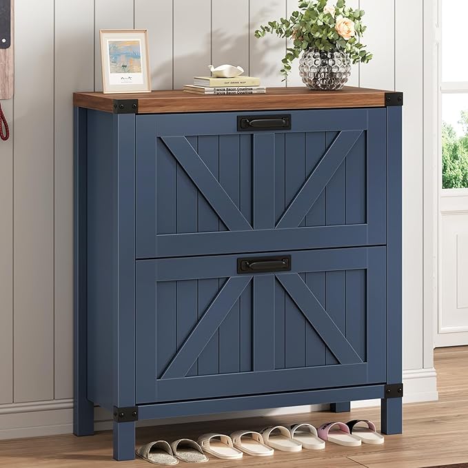 Fluted Shoe Cabinet Storage by YomiluveDesign