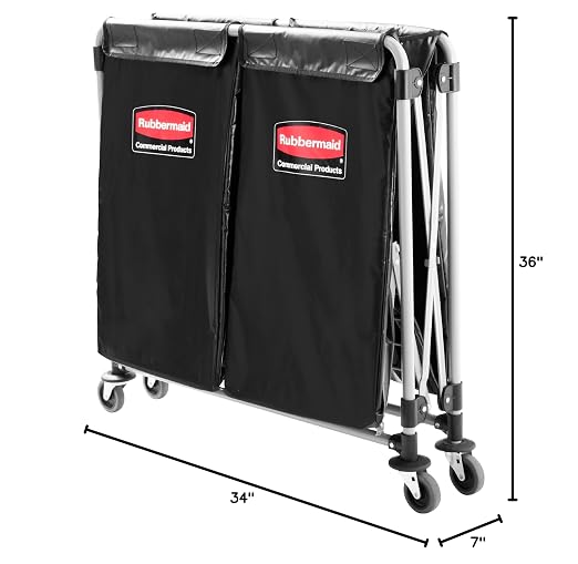 Rubbermaid Commercial Products Collapsible X Cart, Steel Industrial - Image 10