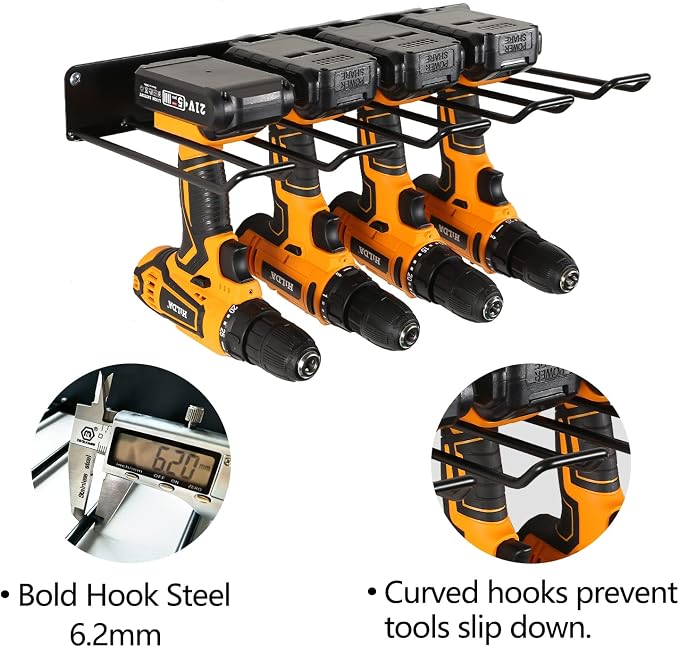 UU-Major Power Tool Organizer for Garage Organization, Drill Holder Wall Mount - Image 4