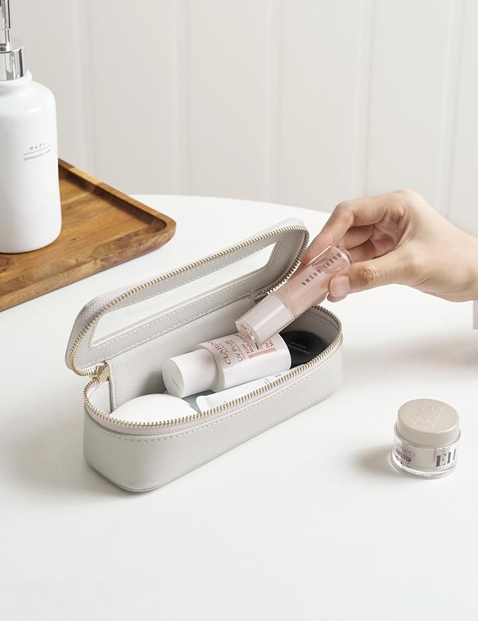 Popvibe Clear Makeup Bag Travel Cosmetic Case Transparent Toiletry Bag - Image 2