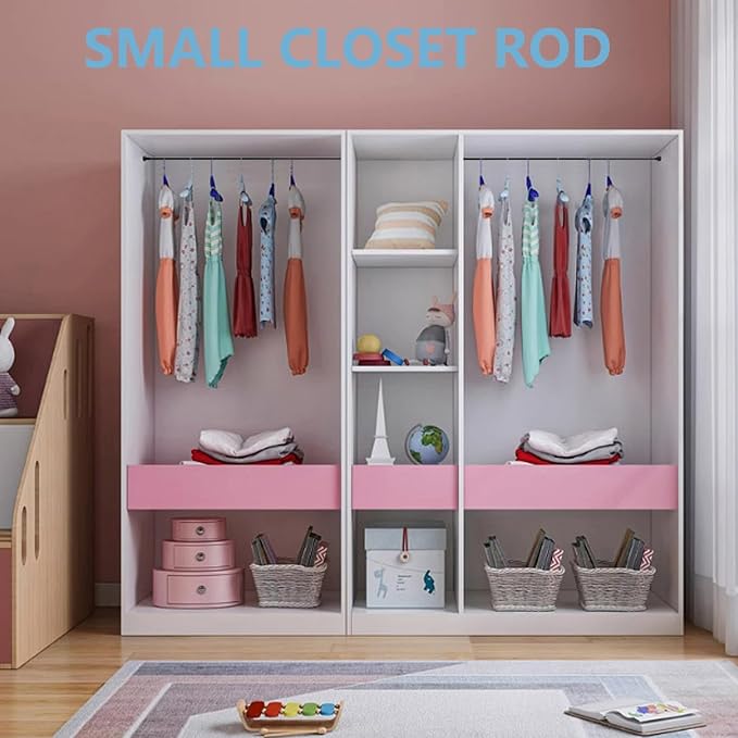 TYRON Smallest Closet Rods for Hanging Clothes, 1/2" Diameter, 12-18 In. | White - Image 6