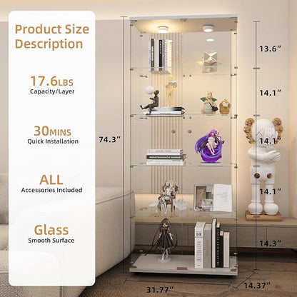 Beauty4U Glass Display Cabinet - Image 3