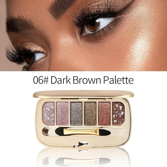 Glitter Eyeshadow Palette, Ultra-Shiny Sparkle Shimmer Eye Shadow - Image 4