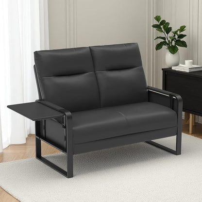 Faux Leather Loveseat, Upholstered Loveseat by Tbillionnext