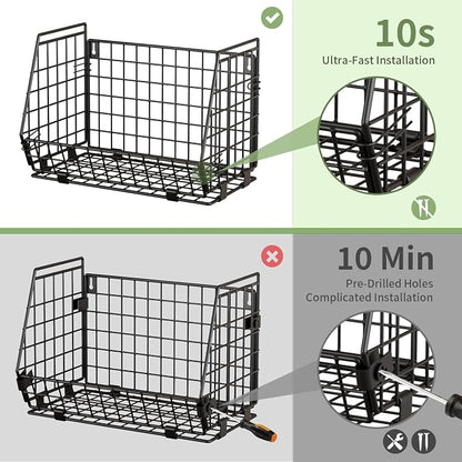 Wire Fruit Basket for Kitchen Storage: Hanging and Counter Basket for Vegetable - Image 3