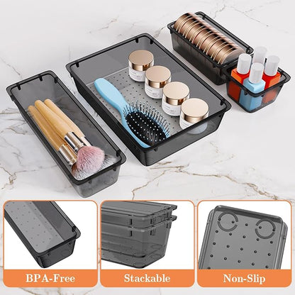 25 PCS Plastic Drawer Organizer Set, 4-Size Versatile Organizer Trays & storage - Image 3