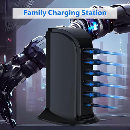 USB Charging Station for Multiple Devices, USB-C Port Supports PD Quick Charge - Image 4