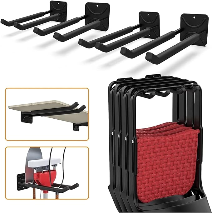 TORACK 4 Pack Garage Storage System Hooks, Heavy Duty Wall Mount Tool Organizer by TORACK