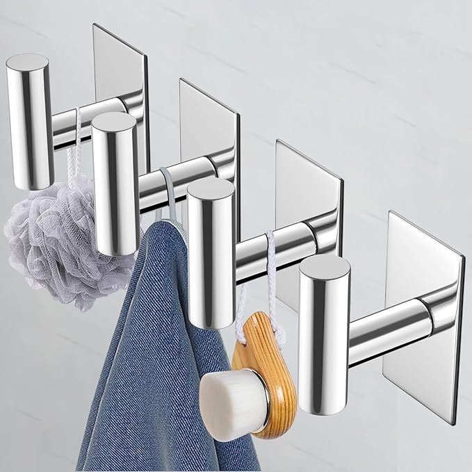 VAEHOLD Wall Towel Hooks, Heavy Duty Sticky Holder Waterproof Towel Hooks - Image 2