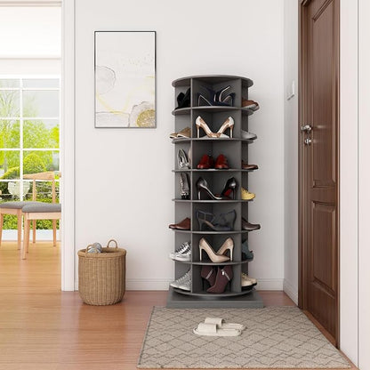 Rotating Shoe Rack Tower, 7-Tier Spinning Shoe Rack, Free Standing 360° - Image 2