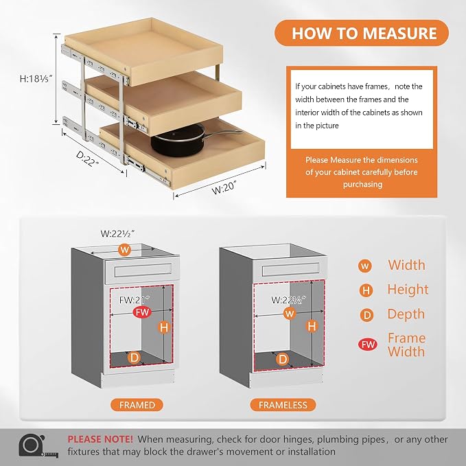 WelFurGeer 3-Tier Pull Out Cabinet Organizer - Image 3