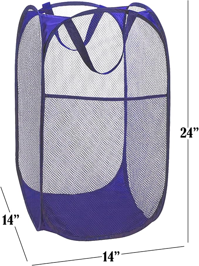 BATTOO Deluxe Strong Mesh Pop up Laundry Hamper Basket - Image 2