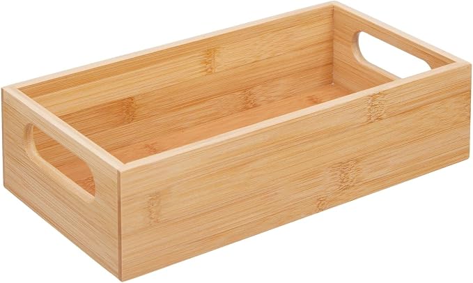 mDesign Bamboo Kitchen Storage Container Bin - Image 9