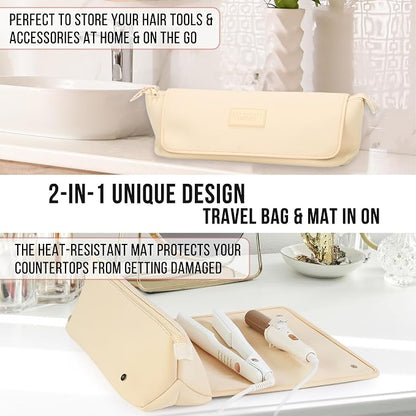 BAREFOOT CARIBOU Hair Tools Travel Bag and Heat Resistant Mat - Image 4