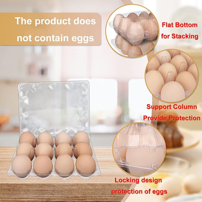 120 Pack Bulk Egg Cartons, Egg Tray Carton Holder - Image 3