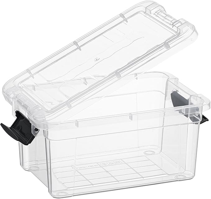 Superio Storage Bins with Lids- 8 Pack, 1.85 Qt Clear Boxes - Image 5