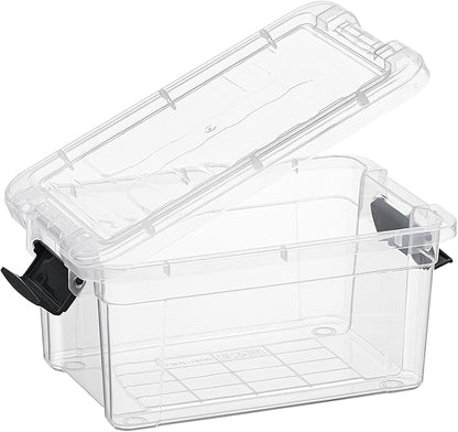 Superio Storage Bins with Lids- 2 Pack, 1.85 Qt Clear Boxes - Image 5