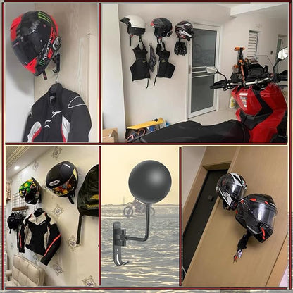 SANGMO Grey 180 Motorcycle Helmet Rack, Rotation Metal Wall Mounted Holder - Image 4