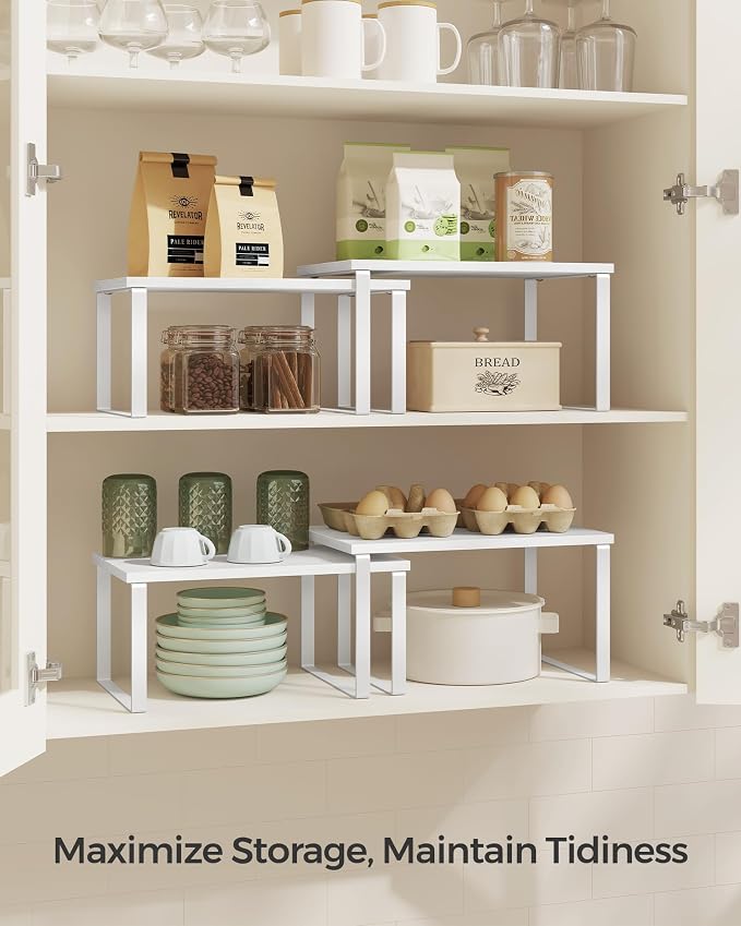 SONGMICS Cabinet Organizer Shelf, Kitchen Storage, Spice Rack, Expandable - Image 3