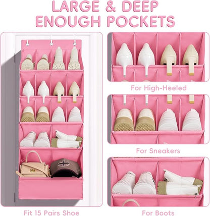 FENTEC 1 Pack Over-the-Door-Shoe-Organizers, Hanging Shoe Organizers - Image 3
