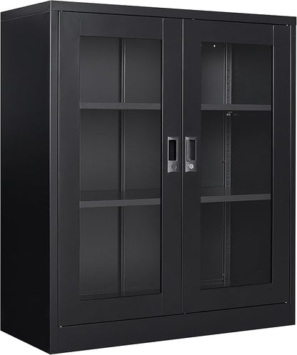 SISESOL Black Metal Storage Cabinet by SISESOL
