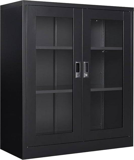 SISESOL Black Metal Storage Cabinet by SISESOL