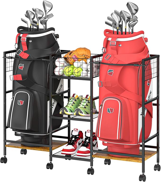 Golf Bag Storage Rack for Garage by DAOUTIME