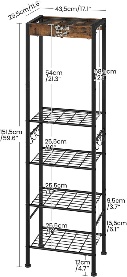 5-Tier Pot Rack, Floorstanding Pots and Pans Organizer, Kitchen Bakers Rack - Image 2