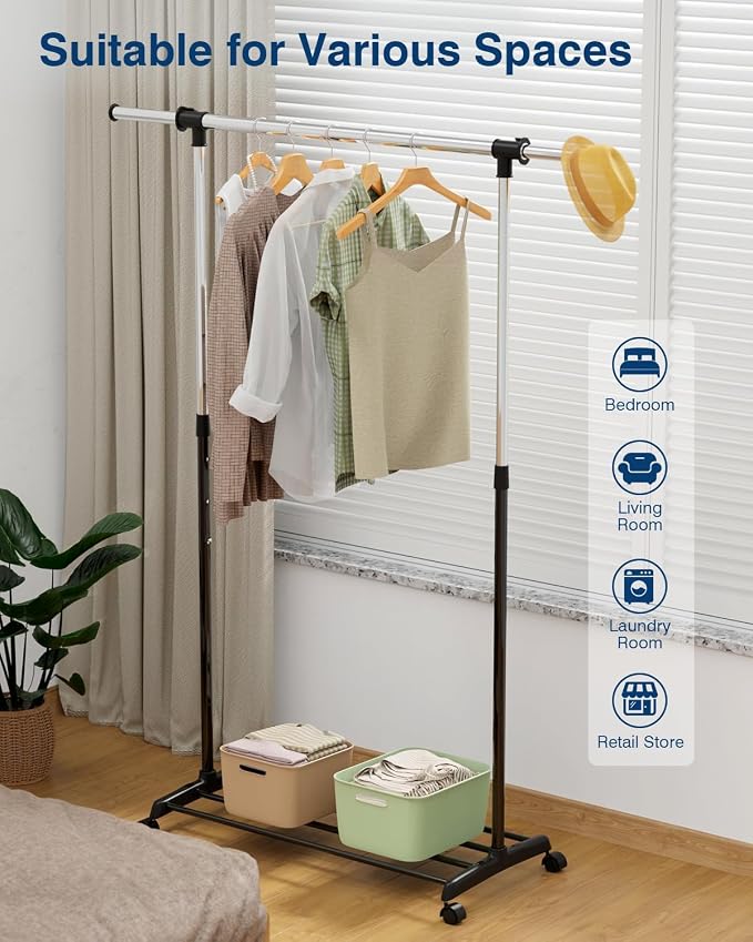 Whitmor Deluxe Adjustable Garment Rack - Image 5