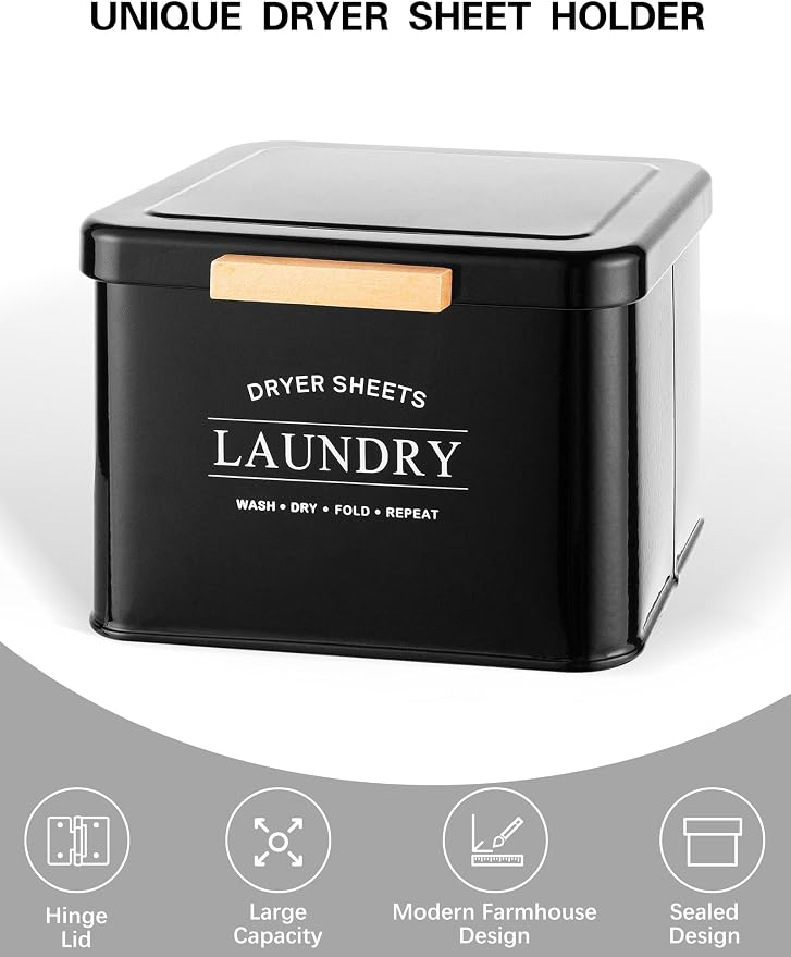 Dryer Sheet Holder with Hinged Lid - Image 7