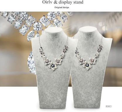Oirlv Velvet 3-Dimensional Jewelry Stand Necklace Pendant Chain Jewelry Bust - Image 2