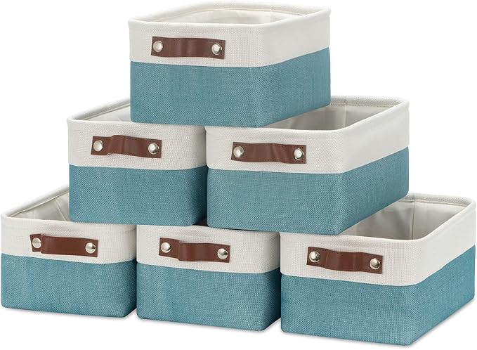 HNZIGE Storage Baskets Bins Set, Small Fabric Baskets by HNZIGE