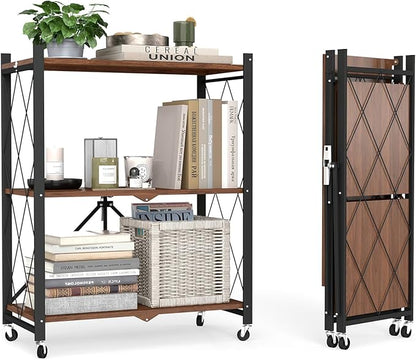 black leopard 3-Tier Foldable Shelf by FoldableStorageShelves