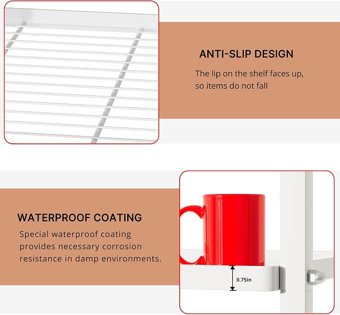 GIOTORENT 6-Wire Standing Storage Shelf - Image 4