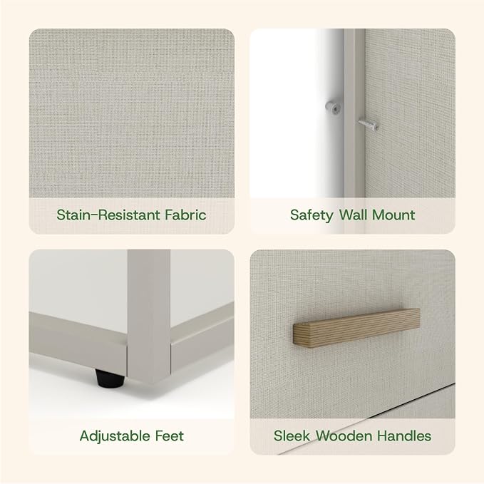 tinge Zana Premium Fabric Dresser - Image 6